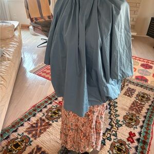 NWT Tibi Cornflower Blue Maxi Blouse